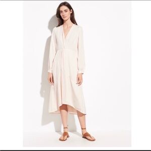 New Vince Twist Drape Long Sleeve Dress Size:4